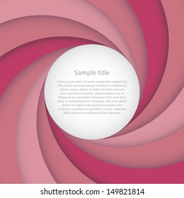 Abstract background for sample text with red vector design elements. 