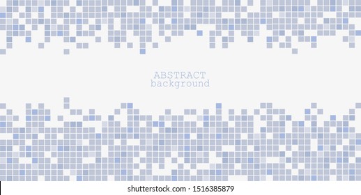 Abstract background with scattered mosaic pieces.