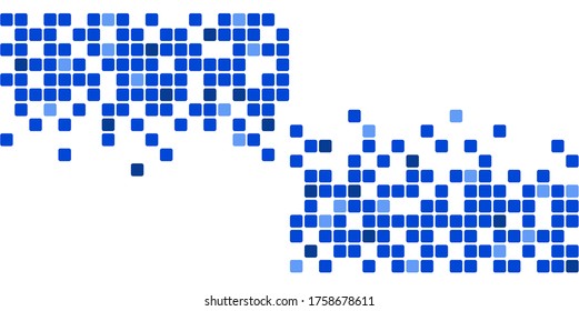 Abstract background with scattered mosaic pieces