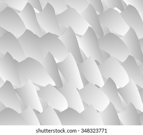 Abstract background with scattered, random shapes overlapping each other.