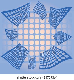 Abstract background with scattering lattices