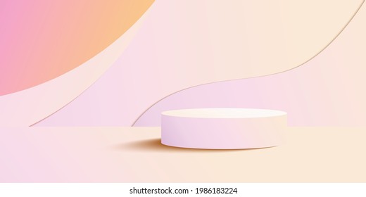 Abstract background scene for product display 3d rendering Premium Vector