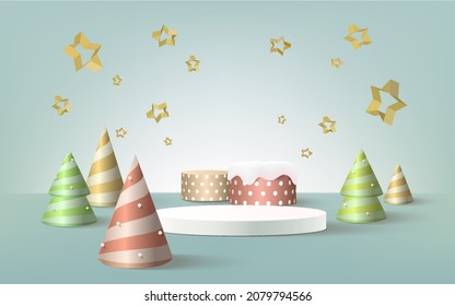 Abstract background, scene for product display, 3d rendering.