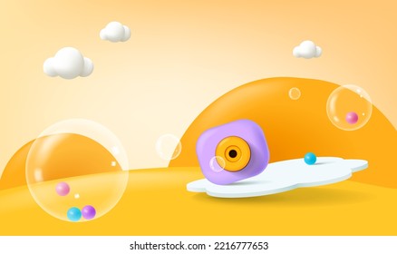 Abstract background, scene for product display, 3d rendering.