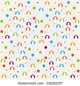 Abstract background scheme of social network