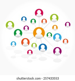 Abstract background scheme of social network
