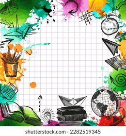Abstract background school. Vector illustration