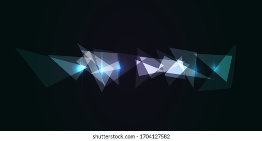 abstract background sci fi futuristic glow virtual technology , screen digital wallpaper black and shine triangles . vector illustration