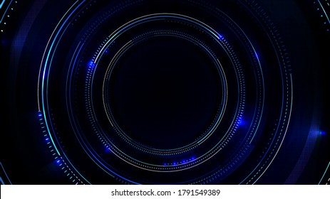 abstract background of sci fi hud ui with blue Printed Circuit Board