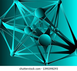 Abstract background in science or technology. Graphic design. Illustration of tissue with particles. Can be used for wallpapers, presentations, banners and covers.