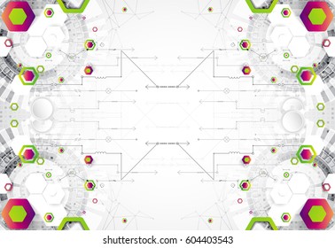 Abstract background. Science template, wallpaper or banner. Vector illustration.