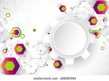 Abstract background. Science template, wallpaper or banner. Vector illustration.