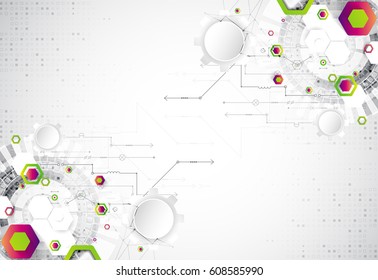 Abstract background. Science template, wallpaper or banner. Vector illustration.