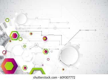 Abstract background. Science template, wallpaper or banner. Vector illustration.
