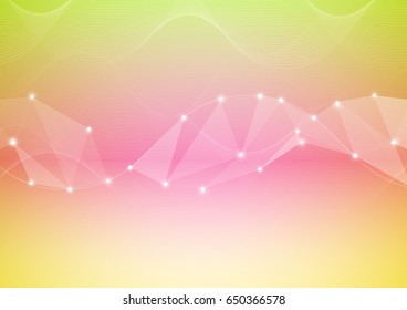 Abstract background in scientific style. DNA spiral of geometric forms.