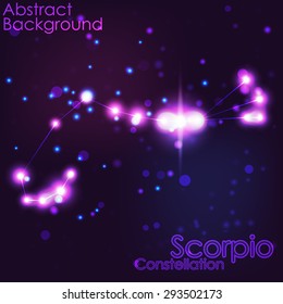 Abstract background with Scorpio constellation