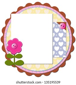 Fondo abstracto con elementos de scrapbook