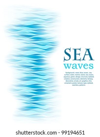 abstract background with sea blue wave
