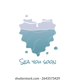 Abstract Background Sea Water Horizon Summer Trendy Wallpaper T-shirt Print Poster Sticker Vector Design