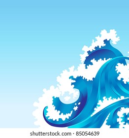 abstract background with sea waves