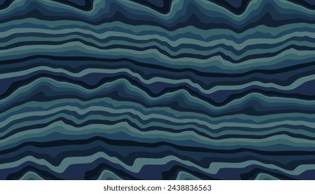 Abstract background with sea waves - hand drawn vector illustration.