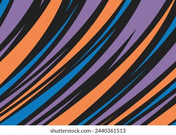 Abstract background with seamless colorful curved sharp lines pattern