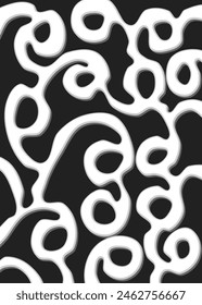 Fondo Abstractas con patrón de línea rizada sin fisuras
