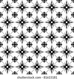 Abstract background of seamless floral and dots pattern