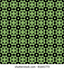 Abstract background of  seamless floral and dots pattern