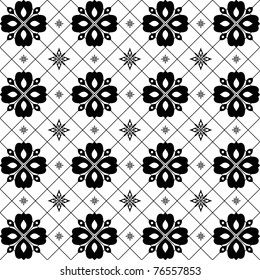 Abstract background of seamless floral pattern
