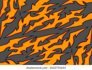 Fundo abstrato com padrão de efeito de chama geométrica sem costura