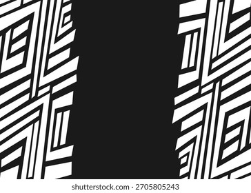 Fondo Abstractas con patrón de línea de laberinto geométrico sin fisuras y con un poco de espacio de copia