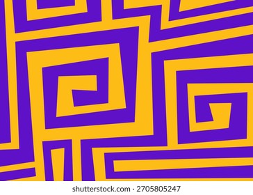 Fundo abstrato com padrão de linha de labirinto geométrico sem costura