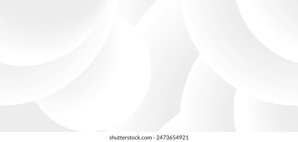 Fondo Abstractas de ondas blancas en escala de grises sin fisuras, patrón curvo texturizado con luz y sombra, tarjeta de visita, folleto, cubierta, póster. Ilustración vectorial.