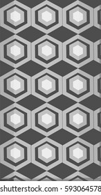 abstract background of seamless hexagon black and white pattern, vector eps10