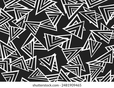 Abstract background with seamless irregular overlapping triangle lines pattern