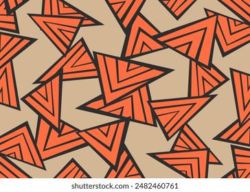 Abstract background with seamless irregular overlapping triangle lines pattern