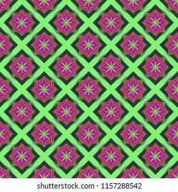 Abstract background seamless multicolor geometric grid.