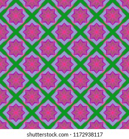 Abstract background seamless multicolor geometric grid.