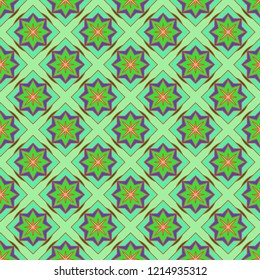 Abstract background seamless multicolor geometric grid.