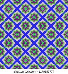 Abstract background seamless multicolored geometric grid.