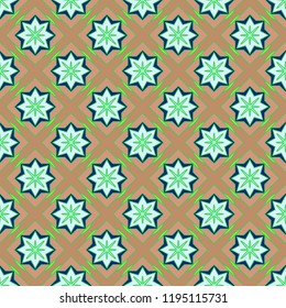 Abstract background seamless multicolored geometric grid.