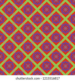 Abstract background seamless multicolored geometric grid.