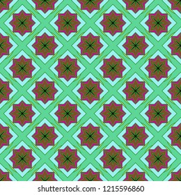 Abstract background seamless multicolored geometric grid.
