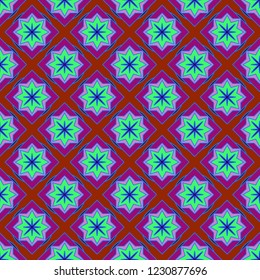 Abstract background seamless multicolored geometric grid.