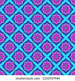 Abstract background seamless multicolored geometric grid.