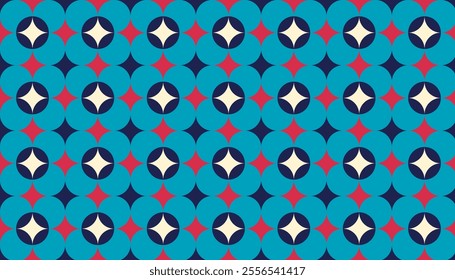 Abstract background of seamless overlapping circles. Petal motif. Seamless pattern with classic geometric ornament. perfect for textile prints, page fills