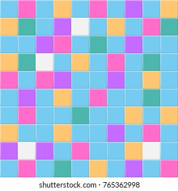 Abstract background or seamless pattern of colored tiles