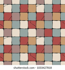 Abstract background or seamless pattern of colorful tiles.