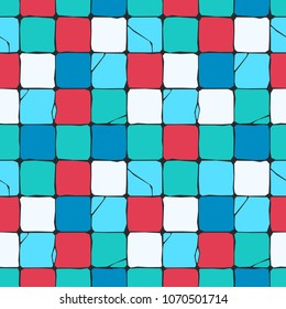 Abstract background or seamless pattern of colorful tiles.